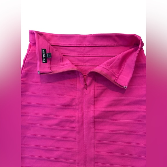 Express Pink Pencil Skirt Bodycon Knee Length Small - Picture 6 of 9